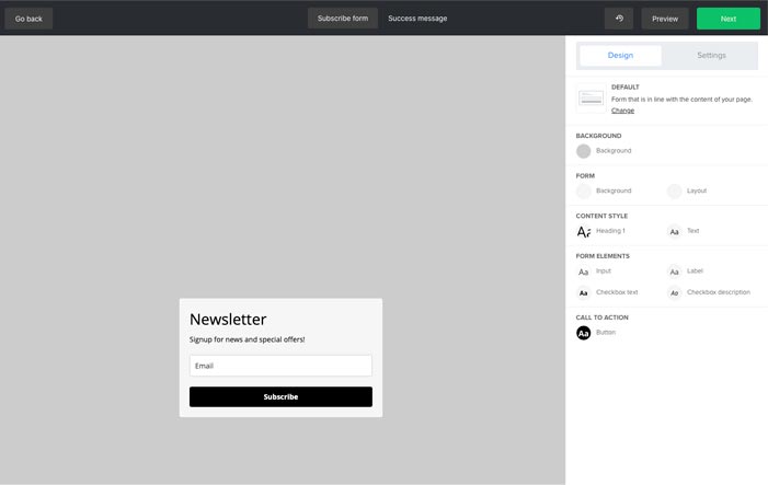 Mailerlite Review - embedded forms