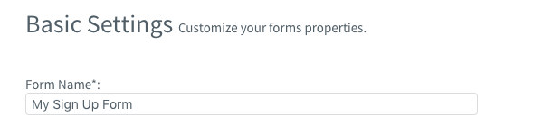name forms - Build forms on AWeber